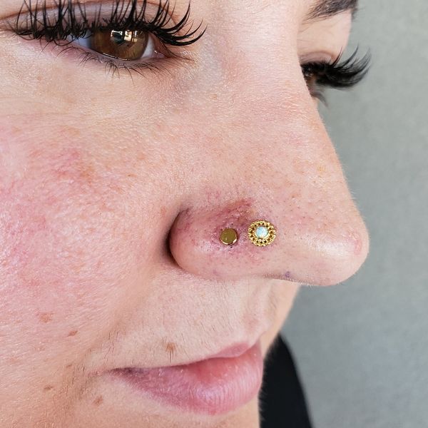 double nostril piercing page