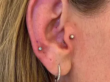 auricle and tragus