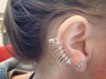best image spiral ear piercing