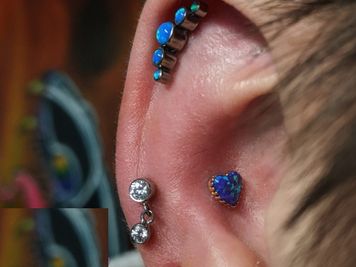 conch piercing swelling