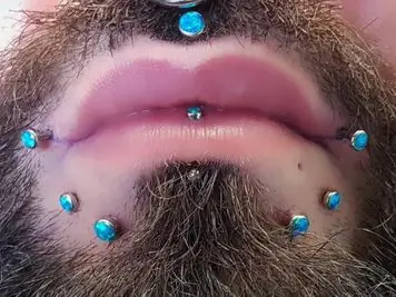dahlia and snake bites piercing