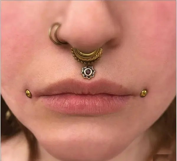 dahlia piercing and septum