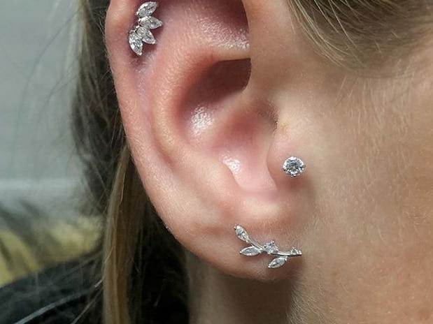 diamond jewelry earlobe