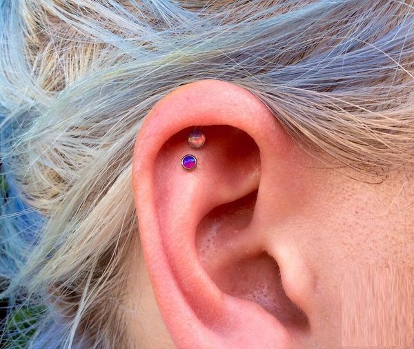 double cartilage ear piercing