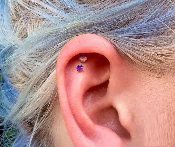 double cartilage ear piercing