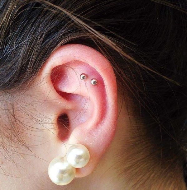 double cartilage piercing earrings