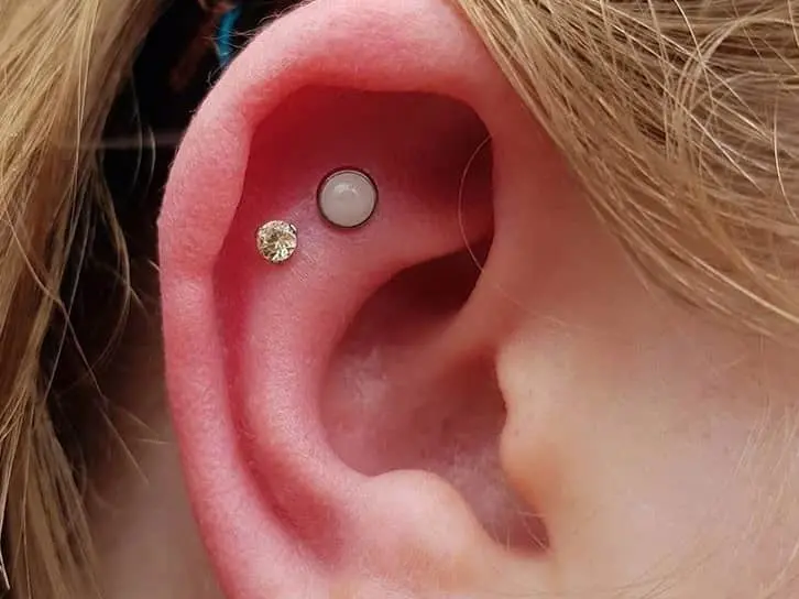 double helix piercing on cartilage
