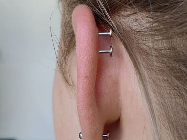 double helix stud piercing