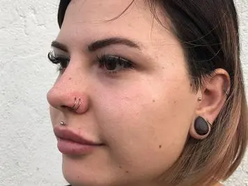 double nose piercing best image