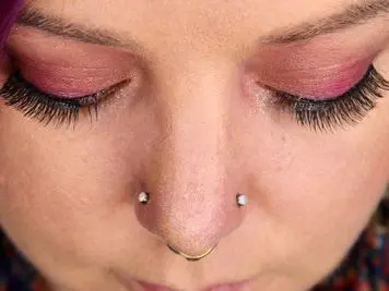 double nose piercing opposite side