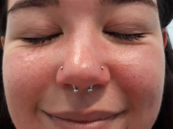 double nose piercing septum