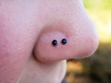 double nose piercing studs