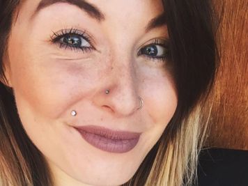 double nostril and madonna piercing
