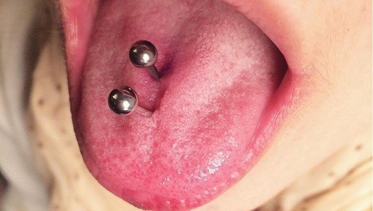 double tongue piercing