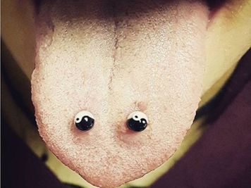 frog eyes piercing studs