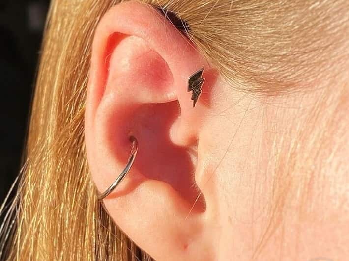 front ear piercing