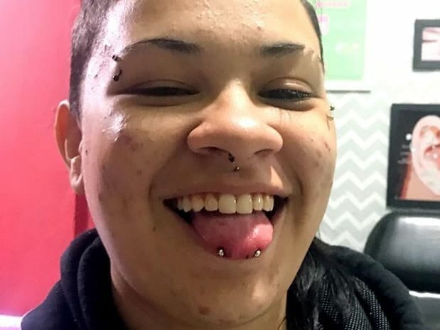 front tongue piercing