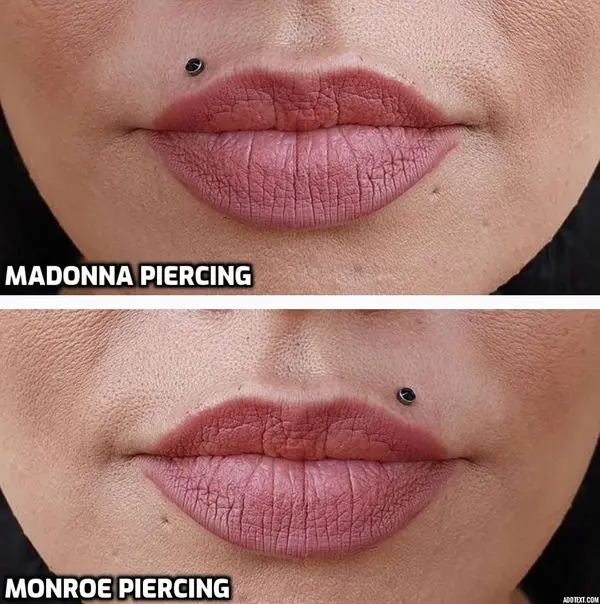 Monroe Piercing Guide & Image Ideas - Aftercare Jewelry - Right Piercing
