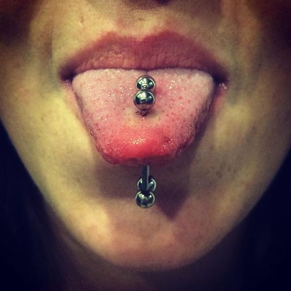 multiple tongue piercing image