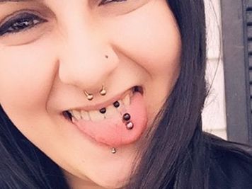 multiple tongue piercing vertical