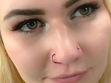 ring and stud nose jewelry