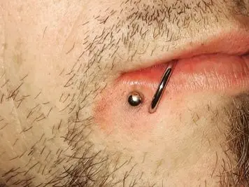 spider bites piercing ring and stud