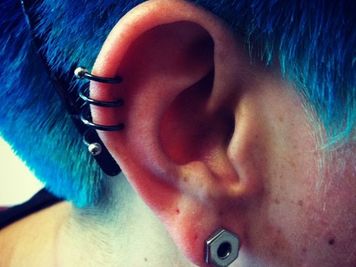spiral ear piercing barbell