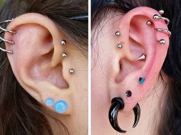 spiral ear piercing image