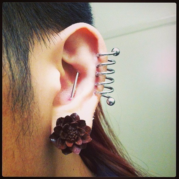 spiral ear piercing