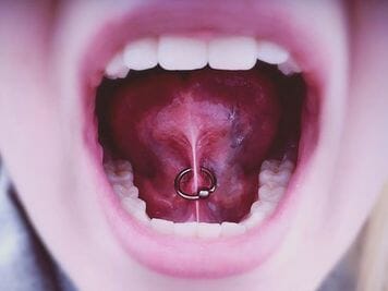 tongue webbing piercing healing