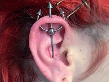 trident ear piercing jewelry