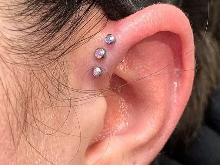 triple forward helix piercing cost