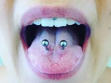 venom tongue piercing long barbell